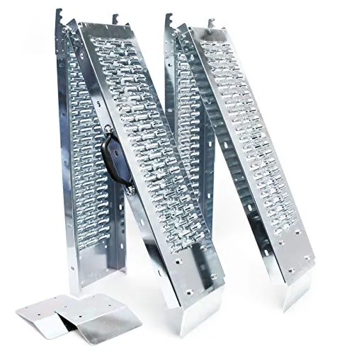 Wiltec 2X Auffahrrampe 180x22,5 cm für Motorrad ATV Quad