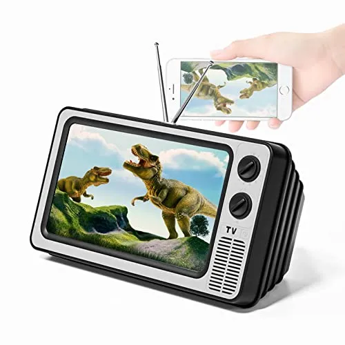 STEBRUAM 12 Zoll Retro TV Handy Lupe - Handydisplay-Vergrößerer & Lupen mit Blaulichtschutz, ideal zum Schutz Ihrer Augen und für ein komfortables Seherlebnis. Faltbar und leicht, perfekt für Reisen und das Genießen von Filmen.