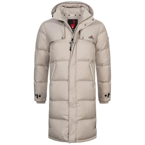 Höhenhorn Bannalp Herren Wintermantel Jacke Greige XXL - Hochwertiger Wintermantel mit RDS-zertifizierten Daunen für optimale Wärmeisolierung und leichten Tragekomfort. Ideal für kalte Witterungsbedingungen und sorgt für ein angenehmes Tragegefühl.