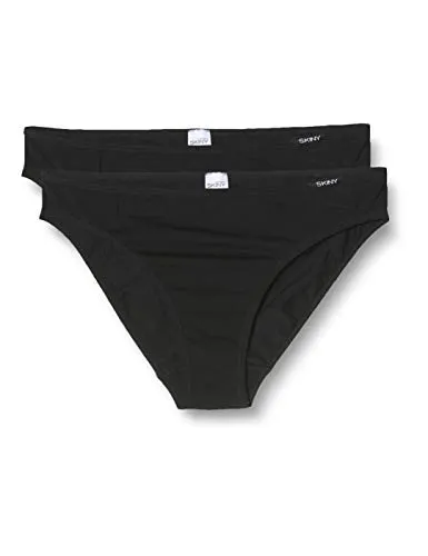 Skiny Mädchen Skiny Rio Slip 2-pack Cotton Essentials 1 Unterhose, Schwarz, 164 EU
