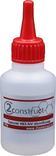 2Construct Sekundenkleber Serie 483 (niederviskos/dünnflüssig, 50 g Flasche)