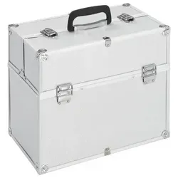 vidaXL Kosmetikkoffer 38x23x34cm - Stylischer Aluminium Beauty Case - Reisetaschen: Praktischer Kosmetikkoffer mit viel Stauraum, aus robustem Aluminium für eine sichere Aufbewahrung deiner Beauty-Produkte.