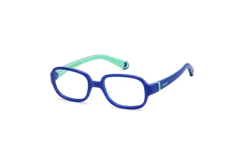 Polaroid Kinderbrillengestell PLD K003 43RNB - Stylisches Brillengestell für Kinder in Blau, aus robustem Kunststoff gefertigt. Ideal für den täglichen Gebrauch und mit passendem Etui für sicheren Transport.