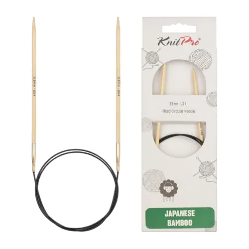 KnitPro K22246 Rundstricknadel, Bamboo, Braun, 80 cm x 3.5 mm