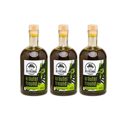 14,63 EUR/l) Kräuteröl | 3er-Sparset | Kaltgepresst 1,5l (Die Ölfreunde