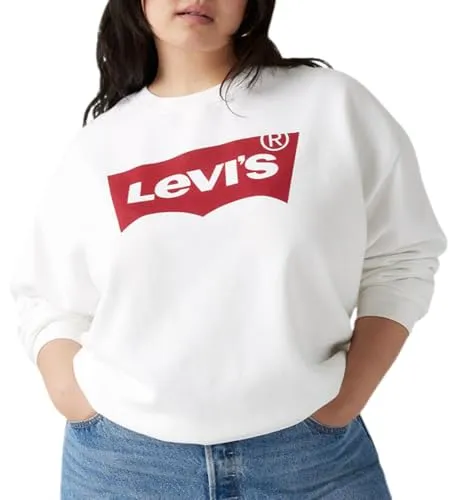 Levi's Damen PL GR Kapuzenpullover Everyday Crew CORE Batwing White+, XXL - Kapuzenpullover für Damen, bequem und stylisch im Standard Fit, aus hochwertigem Material für den täglichen Komfort.