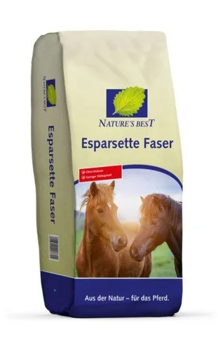 Natures Best Esparsette Faser - Pferdefutter, hochwertige Faser für eine gesunde Verdauung und optimale Nährstoffaufnahme, 15 kg