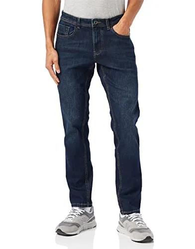 camel active Herren Regular Fit 5-Pocket Jeans aus Baumwolle Dunkelblau, menswear-38/30