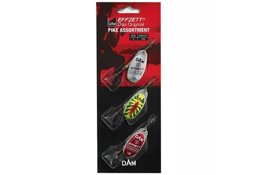 DAM Fishing Kunstköder, DAM Effzett Assortment 3 Stück Spinner #5 12g Sinking Pike Hecht-Spinnerset