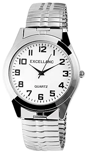Excellanc Quarzuhr Maher Herrenuhr mit Edelstahlzugarmband - Elegante Herrenuhr aus Edelstahl mit flexiblem Zugarmband für optimalen Tragekomfort. Hochwertiges Quarzuhrwerk und klassisches Design machen sie zum perfekten Geschenk.