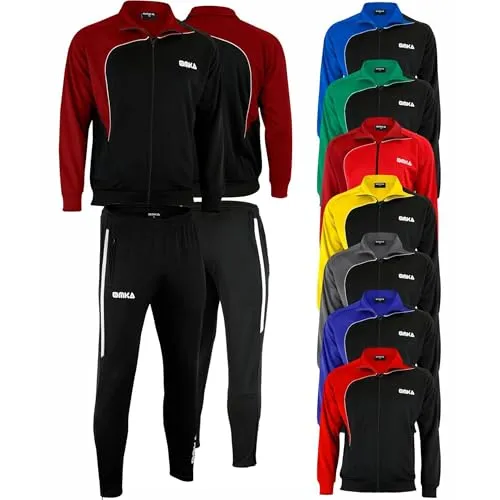 OMKA Jogginganzug Trainingsanzug - Streatwear Trainingsanzüge für Herren, aus hochwertigem Mikropolyester mit warmem Microfleece-Innenfutter für optimalen Komfort beim Sport.