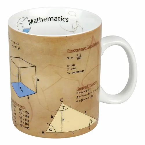 Könitz Math Wissensbecher Englisch Becher Tasse Kaffeetasse Porzellan 460ml