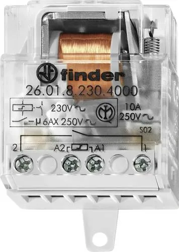 Finder Stromstoß-Schalter Unterputz 26.01.8.012.4000 1 Schließer 12 V/AC 10A 2500 VA 1St.