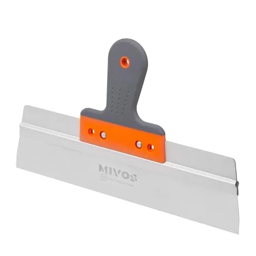 Mivos Profi Flächenspachtel Breitspachtel aus Rostfreiem Edelstahl 350 x 60 mm