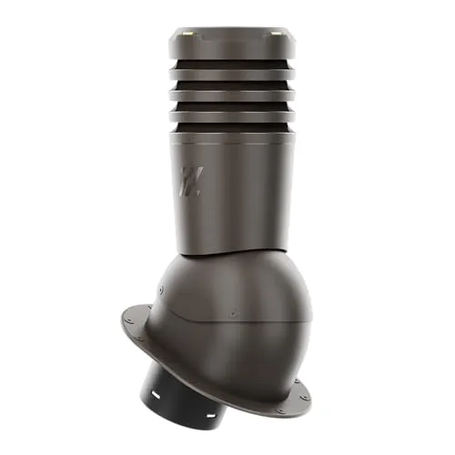 KRONO-PLAST Entlüfterkamin Ecoline 125 für Blechdachziegel mit flachem Boden und Butyl-Dichtung (Dunkelbraun)