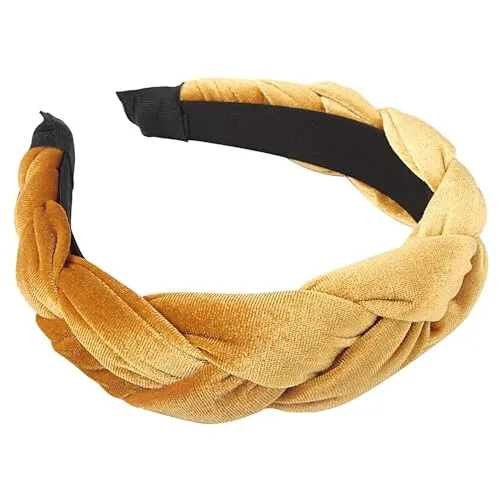 DRESHOW Geflochtene Stirnbänder für Damen Samt Haarreifen Elastische Criss Cross Haarbänder Zubehör