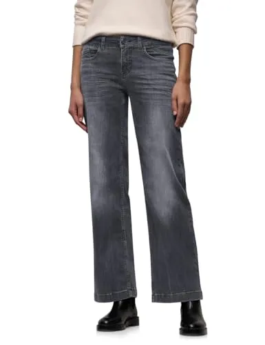 Street One Wide Leg Jeans Steel Grey Washed 28