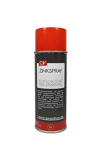 SDV Chemie Zinkspray 1x 400ml mit 92% Zink im Trockenfilm Zinkstaub Rostschutz Grundierung Zink-Spray Zinc Spray
