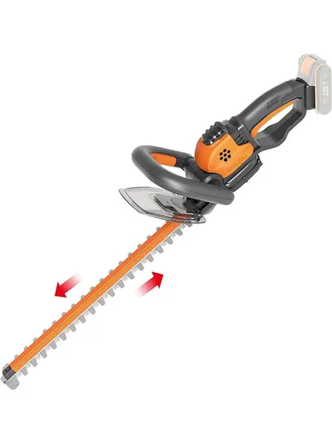 WORX WG284E.9 Akku Heckenschere 40V - Leicht & vielseitig für präzise Schnitte - Heckenschere mit drehbarem Griff für ergonomisches Schneiden, 60cm Klingenlänge und 27mm Zahnabstand für kraftvolle Ergebnisse, ideal für Heckenpflege.