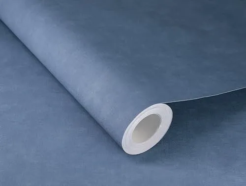 Rasch Einfarbig Textiloptik Vliestapete Blau 330090 - Moderne Wandtapete in Blau, hoch waschbeständig und abziehbar, ideal für jedes Zimmer.