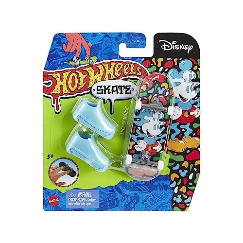 Hot Wheels Skate Fingerskate Disney – HNG36 – Pack 1 Finger-Skateboard Mickey Mouse + 1 Paar Sneaker, Blau
