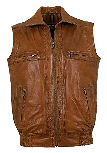 Maddox Herren Lederweste in braun von Maddox