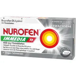 Nurofen Immedia Filmtabletten bei Schmerzen 400 mg 24 St