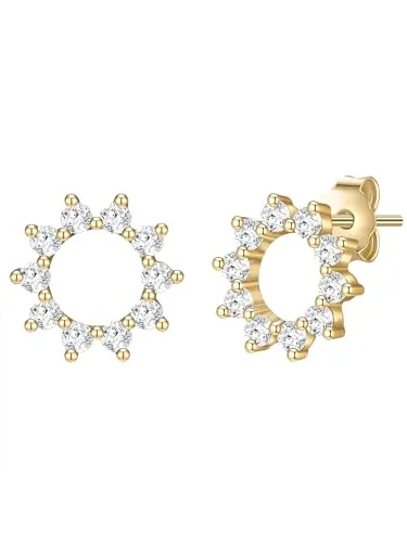 Glanzstücke München Ohrstecker 50083361 aus 925er Silber - Elegante Ohrstecker aus 925er Silber in stilvollem Gelbgold-Finish, perfekt für jeden Anlass und ein Must-Have für Schmuckliebhaber.