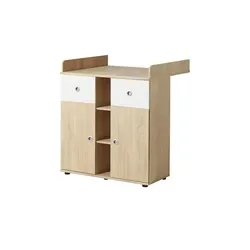 Wickelkommode 'Wiki' in Weiss/Sonoma Eiche in weiß von Stella Trading