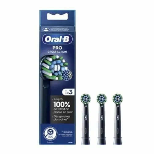 ORAL-B Ersatzbürstenköpfe Cross Action Black Ref XF 3CT