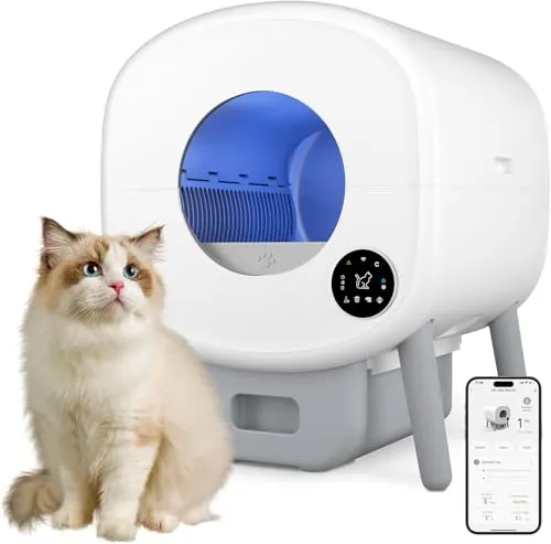 Selbstreinigende Katzentoilette XXL 95L – Automatische Katzenbox mit App-Steuerung