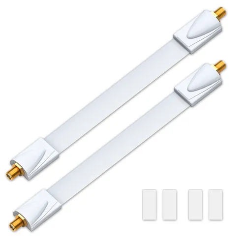 deleyCON 2x SAT Fensterdurchführung Flachkabel SAT Kabel HD Fenster Durchführung