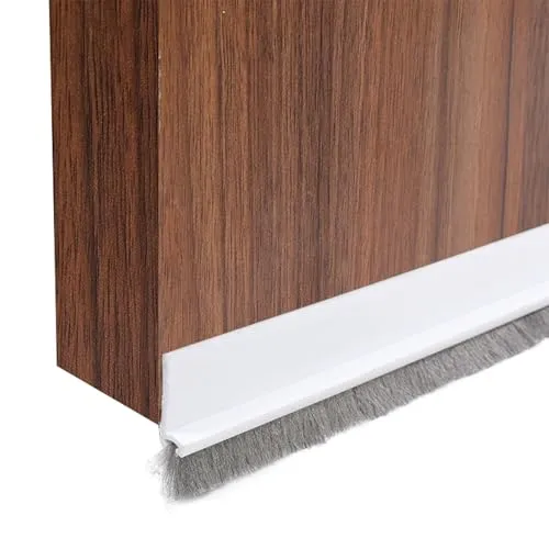 GGTTNRT Bürstendichtung Selbstklebend Zugluftstopper, Türdichtung Unten, Türbürstendichtung, Zuschneidbar, für Türen (Weiß-30mm)