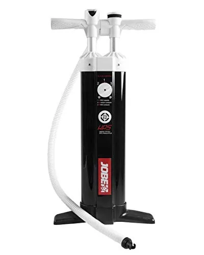 JOBE TRIPLE ACTION SUP Pumpe 2025 - Zubehör für Stand-Up-Paddling, dreifach wirkende Pumpe mit zwei 3,5-Liter-Zylindern für schnelles Aufpumpen bis 21 PSI und integriertes Manometer.