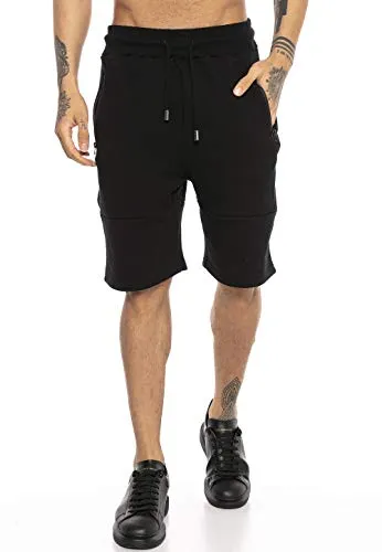 Redbridge Lässige Sweatpants Kurze Hose Shorts Jogger Premium Qualität Schwarz M