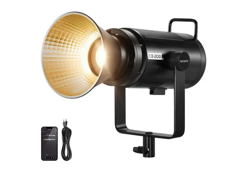 Neewer Videoleuchte CB200B 210W LED Videoleuchte Studiolicht mit 2,4G/APP Fernbedienung, Energie Effizienz Label (A bis G):F