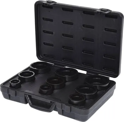 KS TOOLS Nutmuttern Schlüssel KM4-KM12 - Werkzeug-Sets für das Anziehen und Lösen von Nutmuttern mit minimalem Platzbedarf und hohem Drehmoment, ideal für präzise Anwendungen.