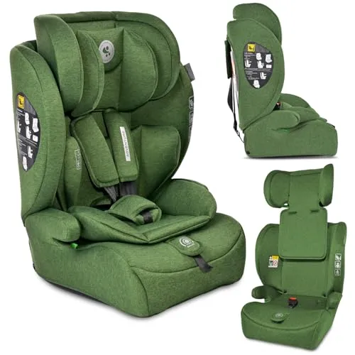 Lorelli Auto Kindersitz Adventure i-Size 9-36kg - Kindersitz für 76-150 cm, wächst mit Ihrem Kind und bietet höchsten Komfort durch EPS Memory-Schaum und verstellbare Kopfstütze.