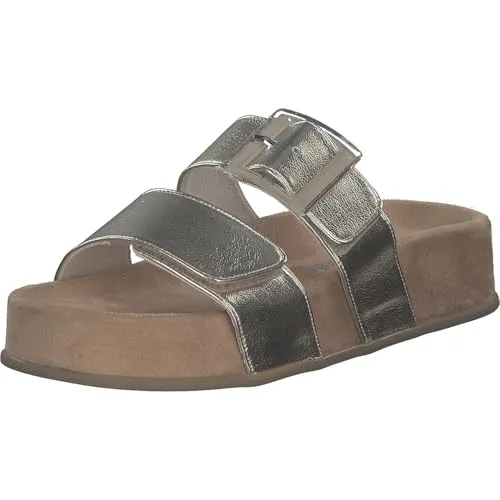 Paul Green Pantoletten Lederimitat in Gold 37,5 EU - Wanderschuhe mit 5 cm Blockabsatz, aus hochwertigem Lederimitat und Leder-Innenmaterial, ideal für komfortable Schritte beim Wandern oder im Alltag.