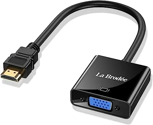 HDMI zu VGA Adapter - 1080P HDMI-Computer auf VGA-Monitor Adapter (Stecker auf Buchse) für Computer, Laptop, Desktop, PC, Monitor, HDTV, Xbox 360, PS3, TV-Box auf Projektor-Display (1 Stück)