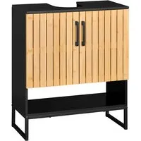 SoBuy Waschbeckenunterschrank BZR202 in schwarz von SoBuy