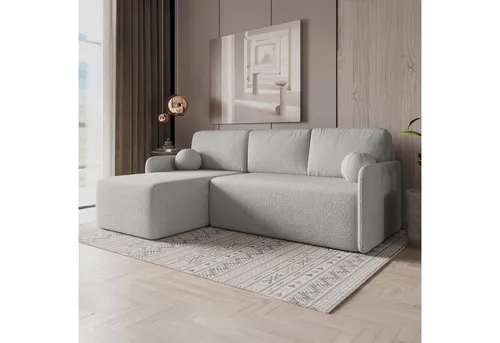 Björn&Schiller Multifunktionales Ecksofa 3-Sitzer - Moderne Eckcouch mit Schlaffunktion und Bettkasten, ideal für Wohnzimmer oder Gästezimmer. Platzsparend und gemütlich, verwandelt sich im Handumdrehen in eine Liegefläche für zwei.