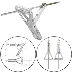 Wohnwagen Stütze 1000Kg H470mm 605x280mm Kurbelstütze Nivelliermechanismus 1 x