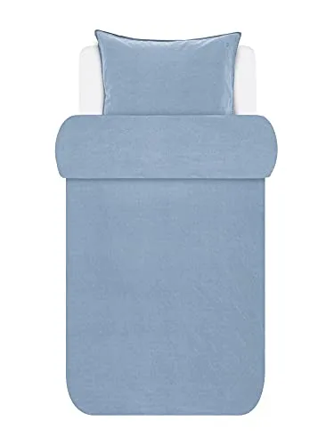Marc O Polo Bettwäsche Washed Tencel Blue 1 Bettbezug 155 x 220 cm + 1 Kissenbezug 80 x 80 cm