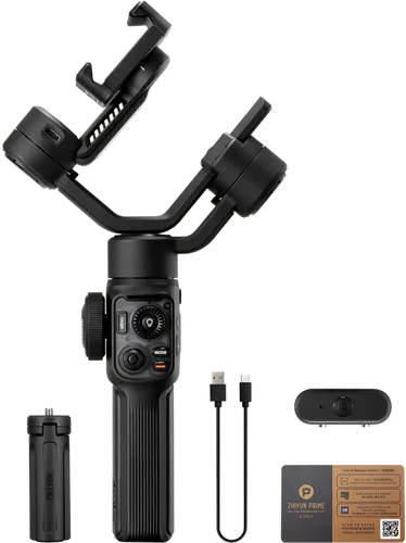 Zhiyun Smooth 5S AI Combo - Smartphone Gimbal - Gimbal für Vlogger mit magnetischem KI-Tracker für präzises Self-Tracking und flüssige Aufnahmen. 3-Achsen-Stabilisierung ermöglicht kreative Winkel und einzigartige Perspektiven.