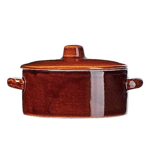 KADAX Steinzeugtopf - Handgemachter Gärtopf mit Deckel - Gärbehälter für die Heimbrauerei, spülmaschinenfest und ideal für das schonende Einkochen von Lebensmitteln. Hält Nährstoffe und Vitamine optimal!