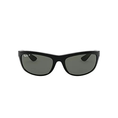 Ray-Ban Unisex Balorama Sonnenbrille, Schwarz (Gelstell: Schwarz, Gläser: Polarized Grün Klassisch 601/58), X-Large (Herstellergröße: 62)
