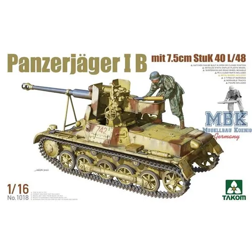 TAKOM MODEL TAK1018 Panzerjäger IB mit 7.5cm Stuk 40 L/48 (1:16)
