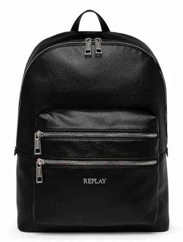 Replay Rucksack - Stylischer Rucksack aus 100% Polyurethan, ideal für den Alltag mit gepolstertem Laptopfach und verstellbarem, atmungsaktivem Schultergurt.