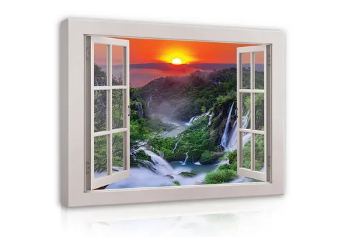 Wallarena 3D-Effekt Leinwandbild Baum/Pflanze/Natur, 80x60 cm - Hochwertiges 3D-Leinwandbild aus Recyclingholz, ideal für Wohnzimmer oder Büro. Brillante Farben und fotorealistische Motive schaffen eine einzigartige Atmosphäre.